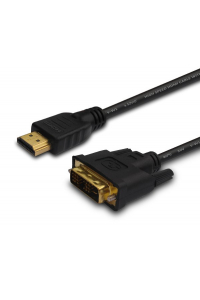 Obrázok pre Savio CL-10 adaptér k video kabelům 1,5 m DVI HDMI Typ A (standardní) Černá