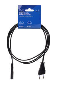 Obrázok pre Savio CL-100 napájecí kabel Černá 1,8 m IEC Type E (3.4 mm, 3.1 mm) IEC C7