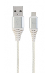 Obrázok pre Cablexpert CC-USB2B-AMMBM-2M-BW2 USB kabel USB 2.0 USB A Micro-USB B Bílá