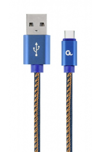 Obrázok pre Cablexpert CC-USB2J-AMCM-2M-BL USB kabel USB 2.0 USB A USB C Modrá