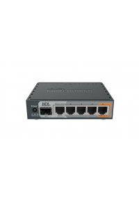 Obrázok pre Mikrotik hEX S router zapojený do sítě Gigabit Ethernet Černá