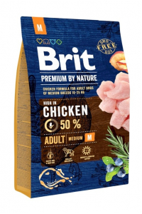 Obrázok pre BRIT Premium by Nature Adult M Chicken - suché krmivo pro psy - 3 kg
