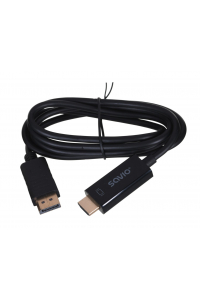 Obrázok pre Savio CL-56 adaptér k video kabelům 1,5 m DisplayPort HDMI Typ A (standardní) Černá