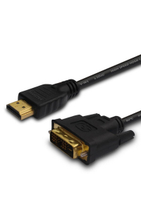 Obrázok pre Savio CL-139 adaptér k video kabelům 1,8 m DVI-A HDMI Typ A (standardní) Černá