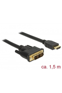 Obrázok pre DeLOCK 85583 adaptér k video kabelům 1,5 m DVI-D HDMI Typ A (standardní) Černá
