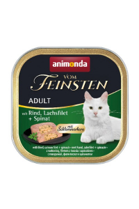 Obrázok pre ANIMONDA Vom Feinsten  Adult Classic Cat Beef, salmon, spinach - mokré krmivo pro kočky - 100g