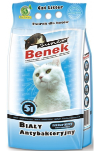 Obrázok pre Certech Super Benek Bílá Antibakteriální - Hrudkující stelivo pro kočky 5 l