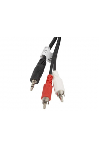 Obrázok pre Lanberg CA-MJRC-10CC-0050-BK audio kabel 5 m 3.5mm 2 x RCA Černá