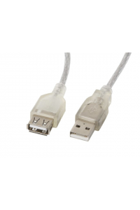 Obrázok pre Lanberg CA-USBE-12CC-0018-TR USB kabel 1,8 m USB 2.0 USB A Průhledná