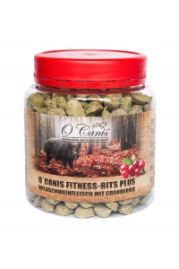 Obrázok pre O'CANIS Fitness Bits Plus Wild boar with cranberries - pochoutka pro psy - 300 g