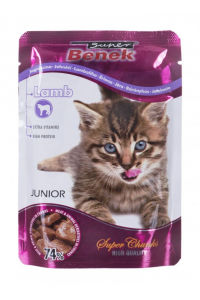 Obrázok pre SUPER BENEK Junior Lamb in sauce - vlhké krmivo pro kočky - 100 g