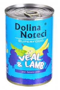Obrázok pre DOLINA NOTECI Superfood Veal with lamb - Mokré krmivo pro psy - 400 g