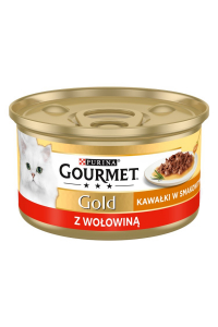 Obrázok pre GOURMET Gold Sauce Delight Hovězí - mokré krmivo pro kočky - 85 g