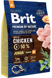 Obrázok pre BRIT Premium by Nature Junior M Chicken - suché krmivo pro psy - 3 kg