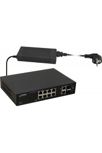 Obrázok pre PULSAR SF108 síťový přepínač Řízený Fast Ethernet (10/100) Podpora napájení po Ethernetu (PoE) Černá