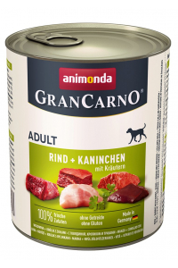 Obrázok pre ANIMONDA GranCarno Adult Hovězí maso s králíkem a bylinkami - mokré krmivo pro psy - 800 g