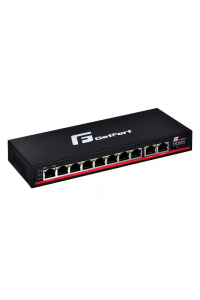 Obrázok pre GetFort GF-210D-8P-120 síťový přepínač Nespravované L2 Gigabit Ethernet (10/100/1000) Podpora napájení po Ethernetu (PoE) Černá