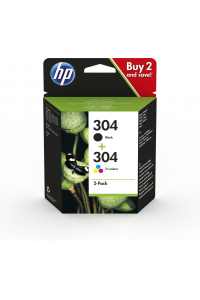 Obrázok pre HP 304 Dvojbalení černé a tříbarevné originální inkoustové kazety