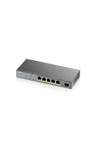 Obrázok pre Zyxel GS1350-6HP-EU0101F síťový přepínač Řízený L2 Gigabit Ethernet (10/100/1000) Podpora napájení po Ethernetu (PoE) Šedá