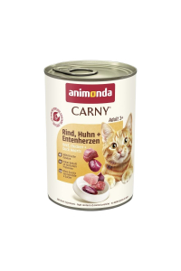 Obrázok pre ANIMONDA Carny Adult Beef, chicken and duck hearts - mokré krmivo pro kočky - 400g