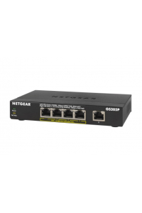 Obrázok pre NETGEAR GS305Pv2 Nespravované Gigabit Ethernet (10/100/1000) Podpora napájení po Ethernetu (PoE) Černá