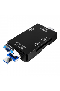 Obrázok pre VAKOSS ČTEČKA KART 6IN1 USB A / MICRO USB / USB C / SD / MICRO SD / USB TC-R425X