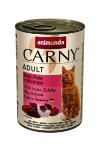 Obrázok pre ANIMONDA Carny Adult s příchutí hovězího a krevet - vlhké krmivo pro kočky - 400 g