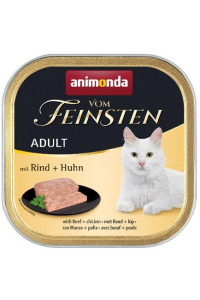 Obrázok pre ANIMONDA VOM FEINSTEN ADULT Mokré krmivo pro kočky Hovězí Kuřecí 100 g
