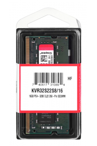 Obrázok pre Kingston Technology KVR32S22S8/16 paměťový modul 16 GB 1 x 16 GB DDR4 3200 MHz