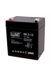 Obrázok pre MPL megaBAT MB 5-12 baterie do UPS Olověná VRLA AGM 12 V 5 Ah Černá