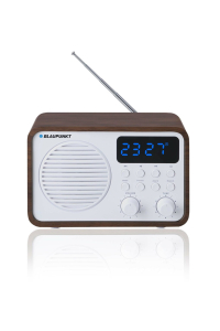 Obrázok pre Přenosné rádio s Bluetooth a USB BLAUPUNKT PP7BT, barva: hnědé dřevo/bílá