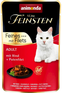 Obrázok pre ANIMONDA vom Feinsten Hovězí maso, krůtí filé - mokré krmivo pro kočky - 85 g