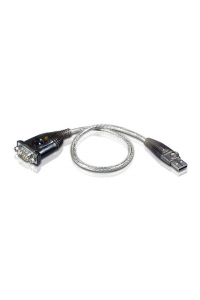 Obrázok pre ATEN UC232A-AT sériový kabel Nerezová ocel, Průhledná, Černá 0,35 m USB Typ-A DB-9