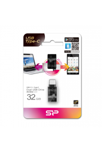 Obrázok pre Silicon Power Mobile C31 USB paměť 32 GB USB Type-A / USB Type-C 3.2 Gen 1 (3.1 Gen 1) Černá, Stříbrná