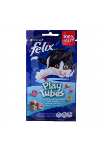 Obrázok pre FELIX Play Tubes Fish, Shrimps - suché krmivo pro kočky - 50 g