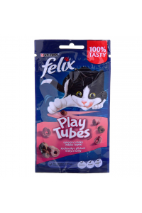 Obrázok pre FELIX Play Tubes Turkey, Ham - suché krmivo pro kočky - 50 g