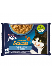 Obrázok pre Felix Sensations Mix Treska s rajčaty, Sardinka s mrkví - vlhké krmivo pro kočky - 340g (4 x 85g)