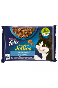 Obrázok pre Felix Sensations Mix - losos, krevety, mořské ryby s rajčaty - vlhké krmivo pro kočky - 4x85 g
