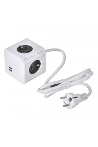 Obrázok pre Allocacoc PowerCube Extended USB E(FR), 1.5m napájecí prodlužovačka 1,5 m 4 AC zásuvky / AC zásuvek