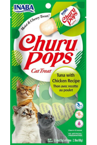 Obrázok pre INABA Churu Pops Tuňák s kuřecím masem - pamlsek pro kočky - 4x15 g