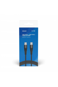 Obrázok pre Savio CL-160 USB kabel 2 m USB 2.0 USB C - USB C Černá