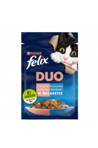 Obrázok pre Felix Fantastic Duo s lososem a sardinkami v želé - vlhké krmivo pro kočky - 85g