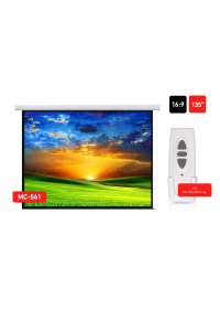 Obrázok pre Promítací plátno elektrické 135'' 300x168cm 16:9 na dálkové ovládání a ovladač na stěnu Maclean MC-561