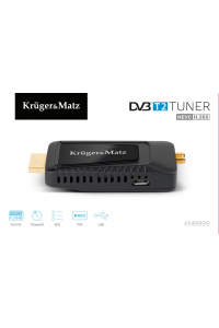 Obrázok pre KRUGER & MATZ mini DEKODER DVB-T2 H.265 HEVC KM9999