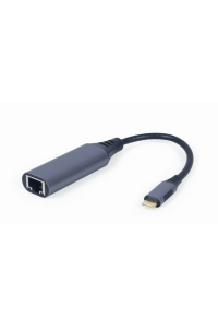 Obrázok pre Gembird A-USB3C-LAN-01 dokovací stanice/replikátor portů USB 3.2 Gen 1 (3.1 Gen 1) Type-C Černá, Šedá