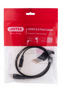 Obrázok pre UNITEK HDMI CABLE 2.0 4K60HZ FLAT 1M C11063BK-1M HDMI kabel 1 m HDMI Typ A (standardní) Černá