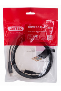 Obrázok pre UNITEK KABEL HDMI 2.0 4K60HZ,PLOCHÝ,2M,C11063BK-2M