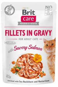 Obrázok pre BRIT Care Fillets in Gravy lososové filety v omáčce - vlhké krmivo pro kočky - 85 g