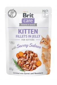 Obrázok pre BRIT Care Fillets in Jelly lososové filety - vlhké krmivo pro koťata - 85 g