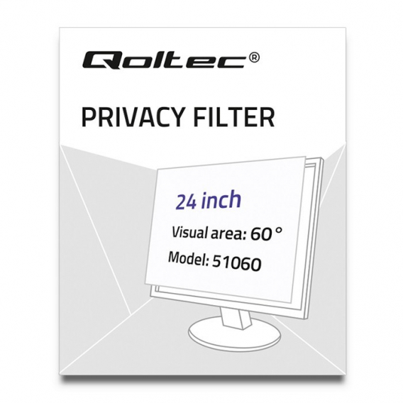 Obrázok pre Qoltec 51060 Filtr ochrany soukromí RODO 24" | 16:9
